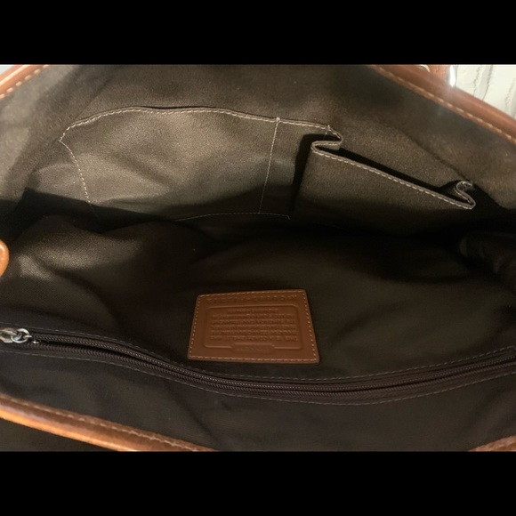 Coach Soho Brown Signature Jacquard Leather Satchel F12312 - Picture 4 of 6